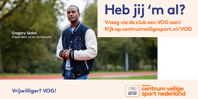 Centrum Veilige Sport Nederland start landelijke VOG-campagne: Heb jij ‘m al?
